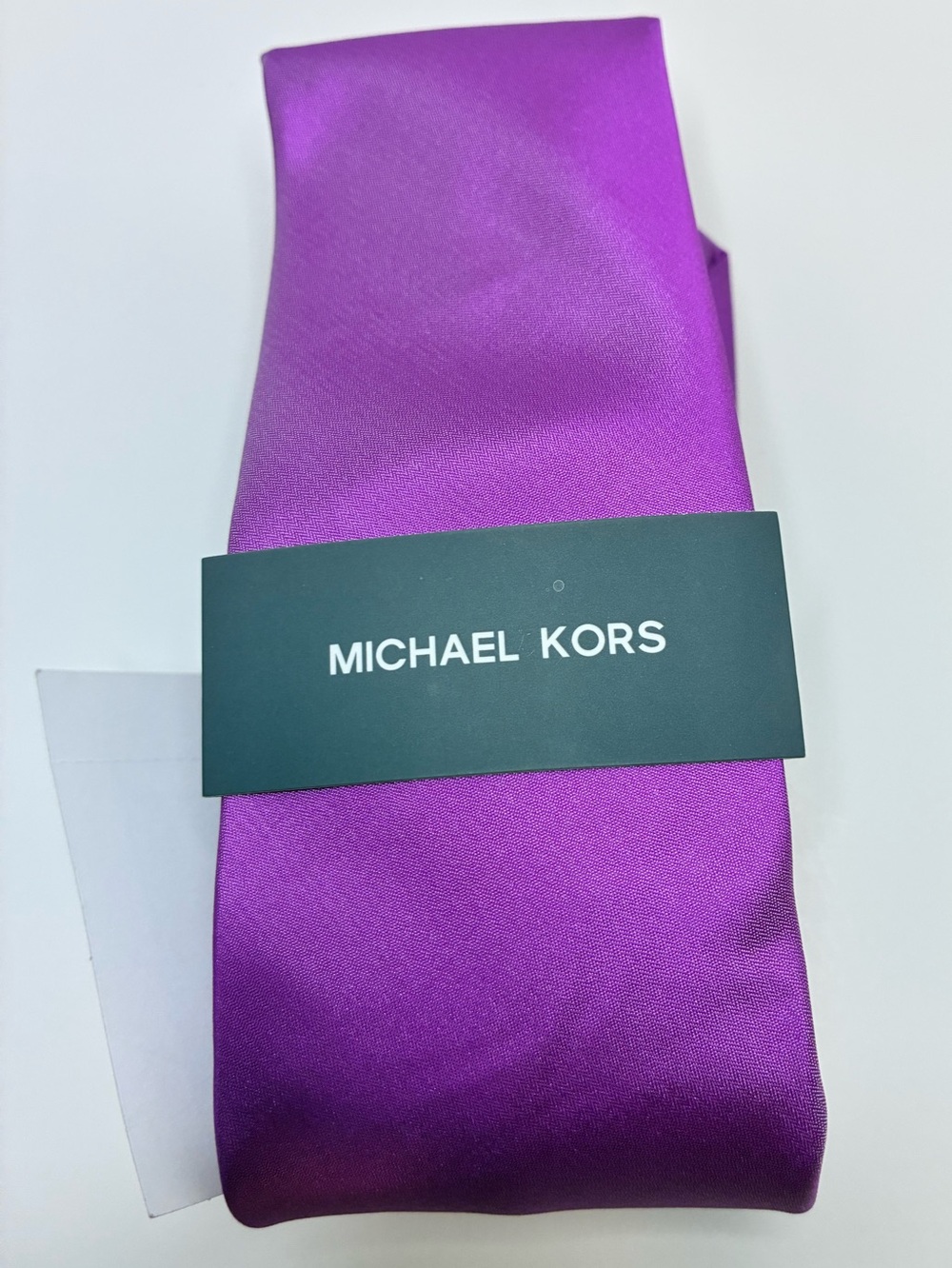 NWT Michael Kors Men's Sapphire Solid Lavender Silk Blend Tie Necktie One Size